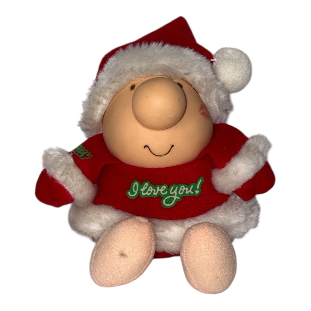 Vintage Ziggy Santa Claus Plush Christmas I Love You 1987 American Greetings